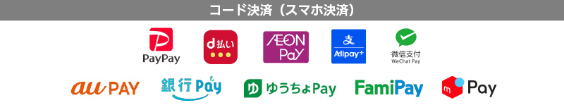 フード・マーケット出店で使用可能な支払い方法一覧