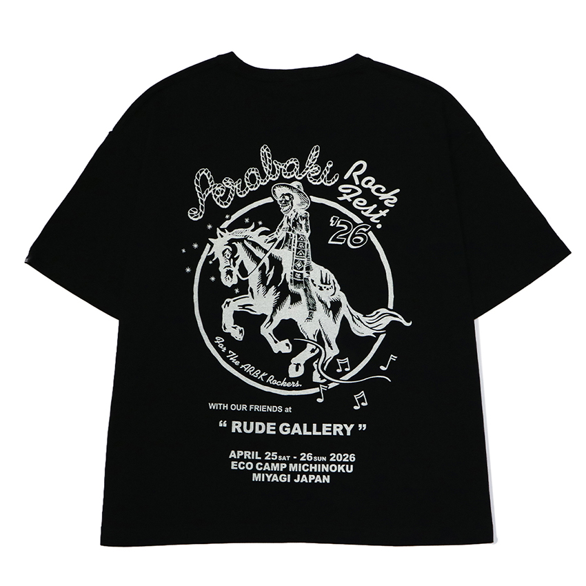 【ARABAKI×RUDE GALLERY】 Tシャツ（ブラック・ホワイト）