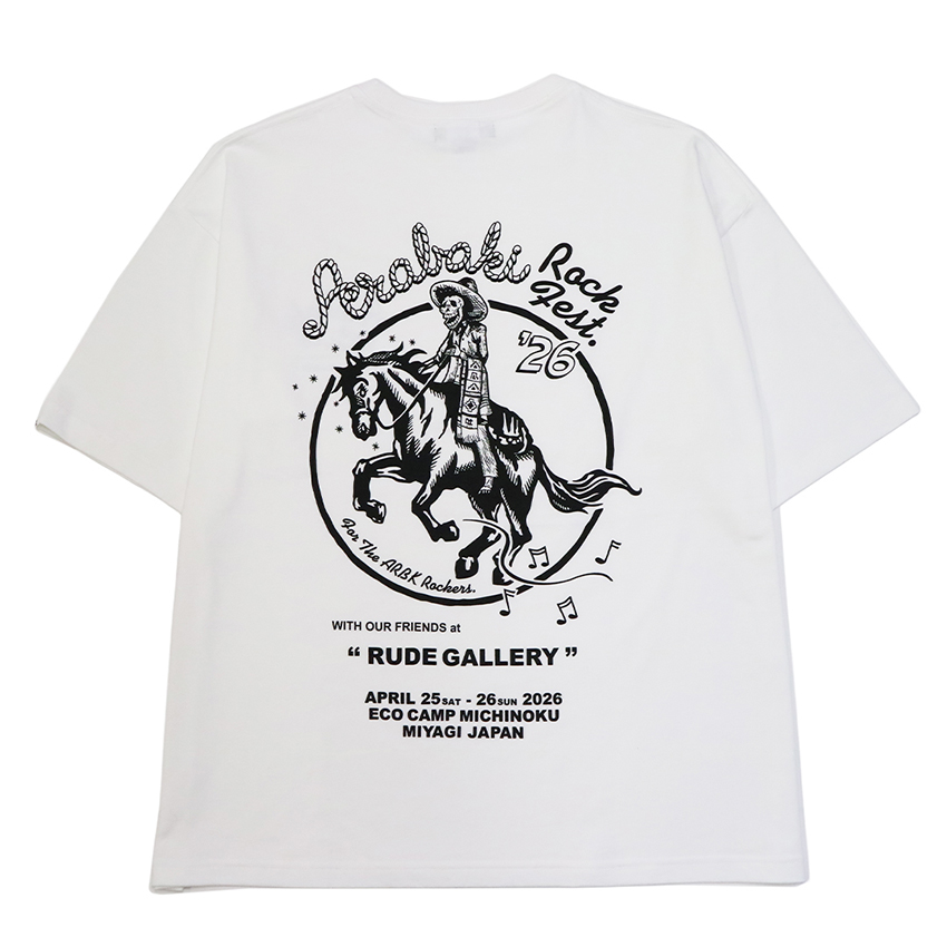 【ARABAKI×RUDE GALLERY】 Tシャツ（ブラック・ホワイト）