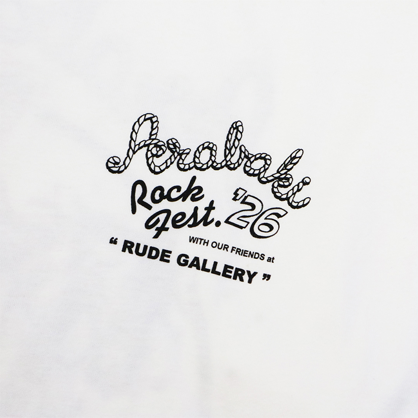 【ARABAKI×RUDE GALLERY】 Tシャツ（ブラック・ホワイト）
