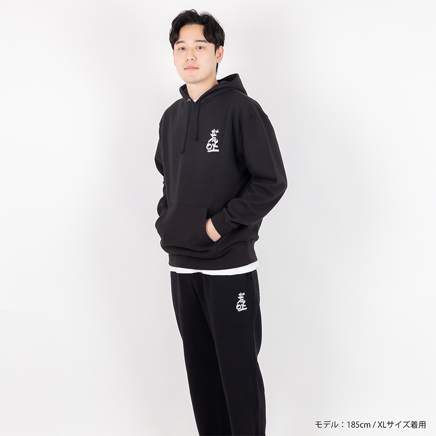 刺繡パーカー(ブラック)