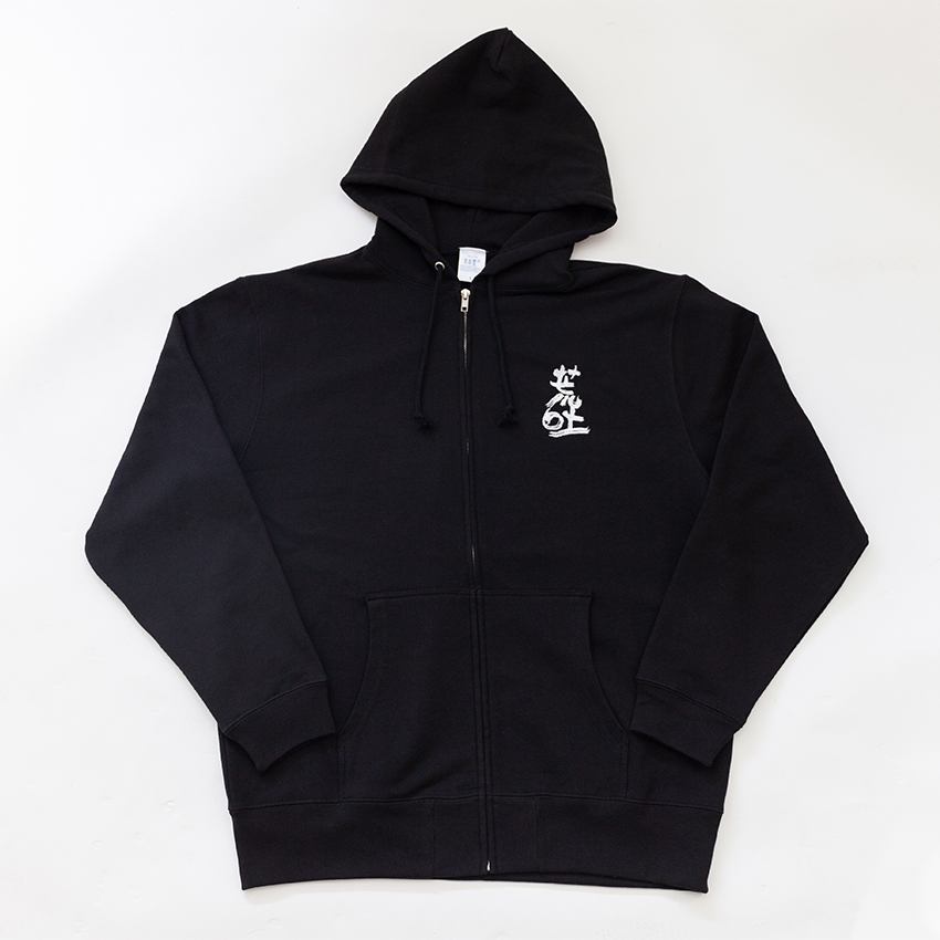 刺繍ジップパーカー（ブラック）