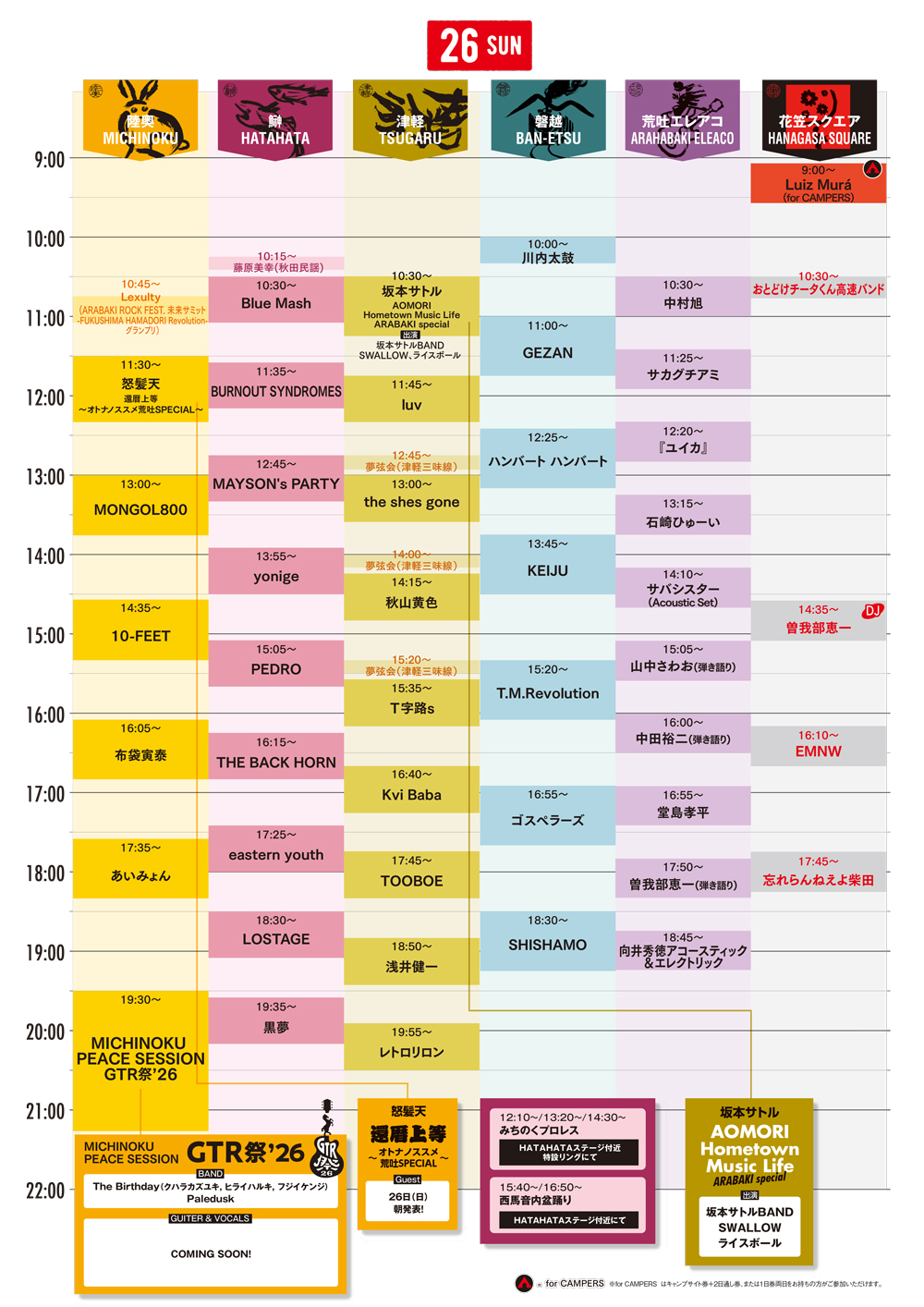 タイムテーブル